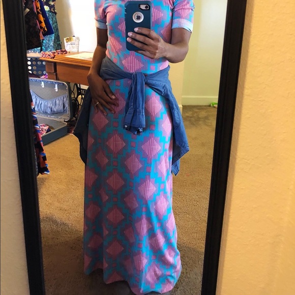 LuLaRoe Ana size small scoop neck Maxi Dress - Picture 8 of 8